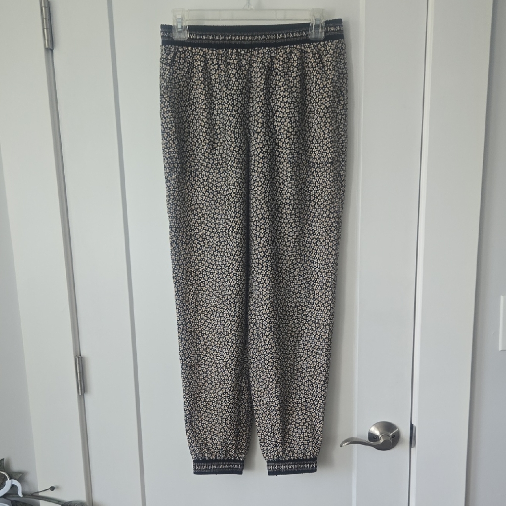 Max Studio Patterned Joggers with Elastic Cuffs